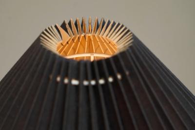 Wonderful Mid Century Studio Pottery Table Lamp with Pliss Shade 1960s