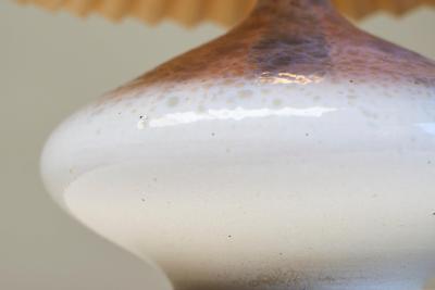Wonderful Mid Century Studio Pottery Table Lamp with Pliss Shade 1960s