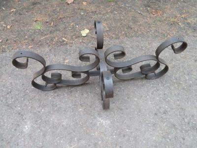 Wonderful Oblong Wrought Iron Scroll Coffee Table Mid Century Modern