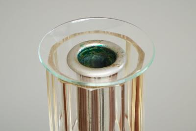 Wonderful Pair of Crystal Art Deco Candle Holders France 1930s
