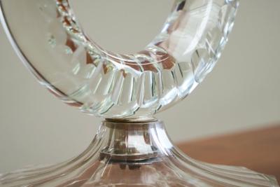 Wonderful Pair of Crystal Art Deco Candle Holders France 1930s