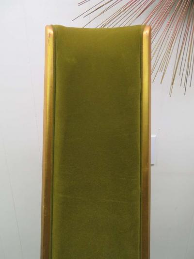 Wonderful Pair of Super Tall Back Slipper Lounge Chairs Hollywood Regency