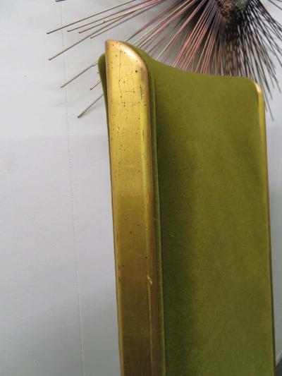 Wonderful Pair of Super Tall Back Slipper Lounge Chairs Hollywood Regency