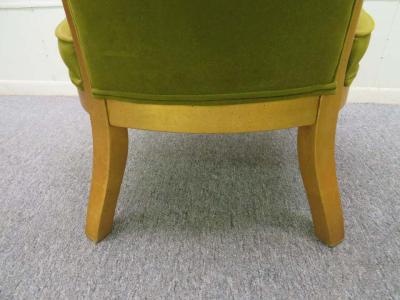 Wonderful Pair of Super Tall Back Slipper Lounge Chairs Hollywood Regency