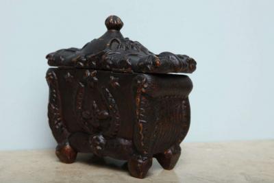 Wonderful Scottish Folk Art Tea Caddy
