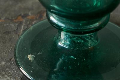 Wonderful Sea Green Venetian Style Glass Pitcher in Hand Blown Art Glass