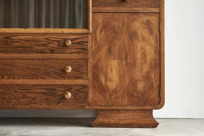 Wonderful Swedish Glazed Art Deco Sideboard in Oak 1940s