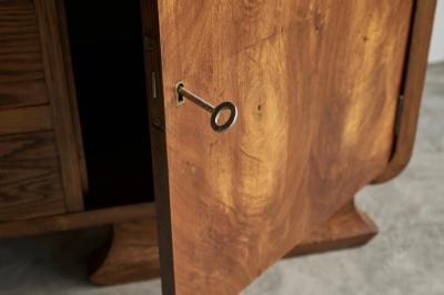 Wonderful Swedish Glazed Art Deco Sideboard in Oak 1940s