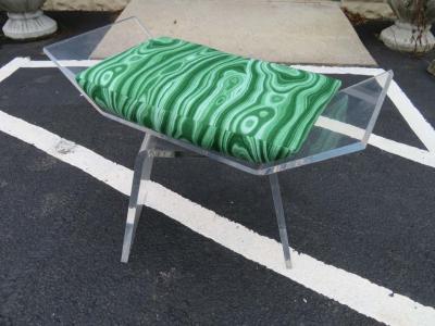 Wonderful Swivel Lucite Bench Stool Mid Century Modern