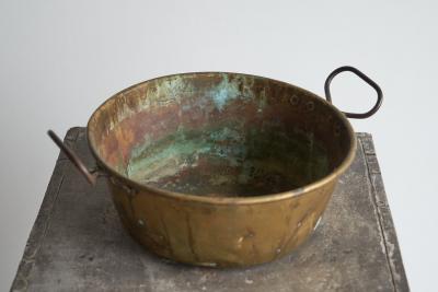Wonderfully Patinated Antique Pan in Copper 19th Century