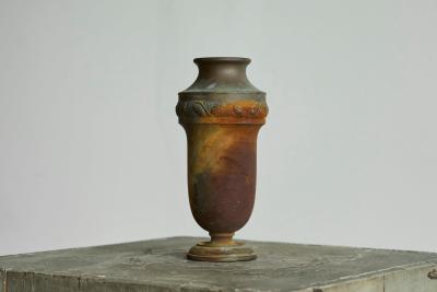 Wonderfully Patinated Art Deco Vase in Metal
