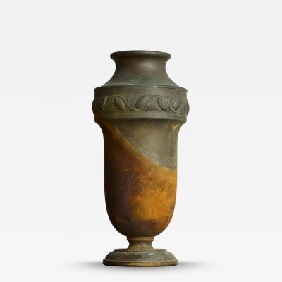 Wonderfully Patinated Art Deco Vase in Metal
