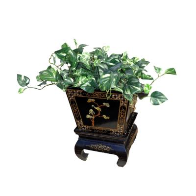 Wood Asian Planter with Stand