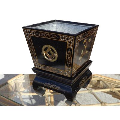 Wood Asian Planter with Stand