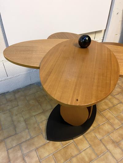 Wood Flower Modular Table Italy 1980s