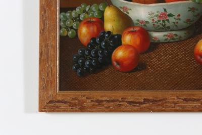 Wood Framed Oil Canvas Still Life Painting