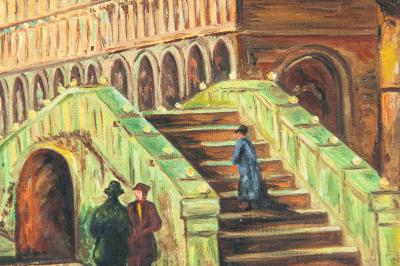 Wood Framed Venices Grand Canal Oil On Canvas Painting