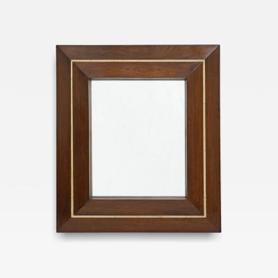 Wood Mirror with Bone Inlay