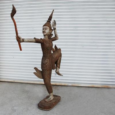 Wood Thai Dancer Statue