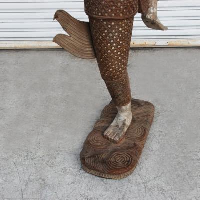 Wood Thai Dancer Statue