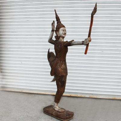 Wood Thai Dancer Statue