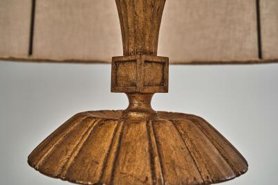 Wood and Bronze Swedish Grace Floor Lamp Sweden ca 1920s