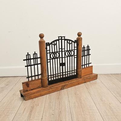 Wood and Iron Belle poque Neoclassical Model of Estate Gate Italy circa 1900