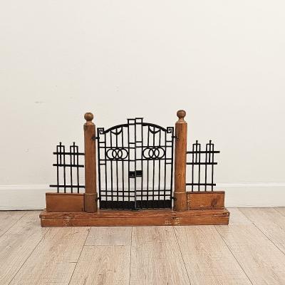 Wood and Iron Belle poque Neoclassical Model of Estate Gate Italy circa 1900