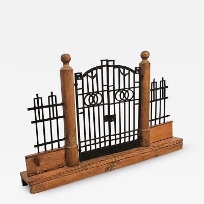 Wood and Iron Belle poque Neoclassical Model of Estate Gate Italy circa 1900