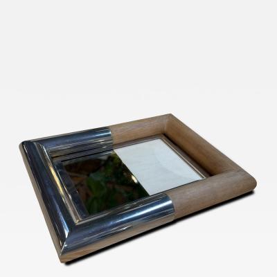 Wood and Silver Plated Table Picture Frame by Paolo Traversi