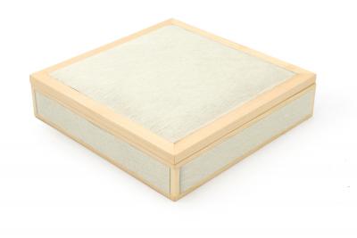 Wood and White Pony Hair Box