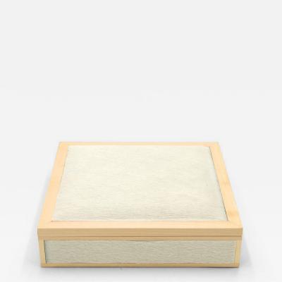 Wood and White Pony Hair Box