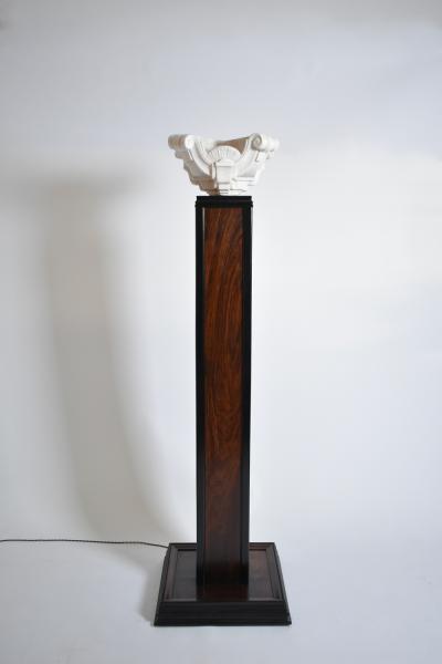 Wood and plaster floor lamp 1930s 