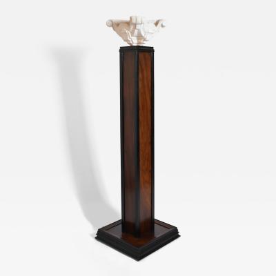 Wood and plaster floor lamp 1930s 