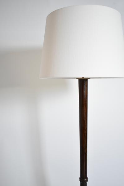 Wooden Art Deco floor lamp 1930s 