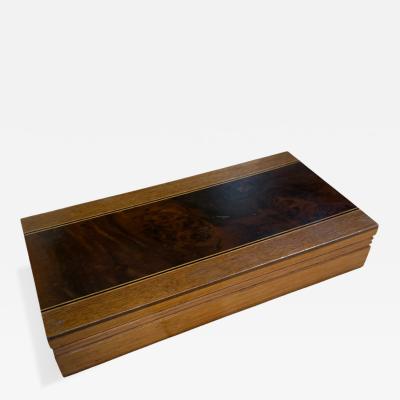 Wooden Box with Burl Veneer Detail