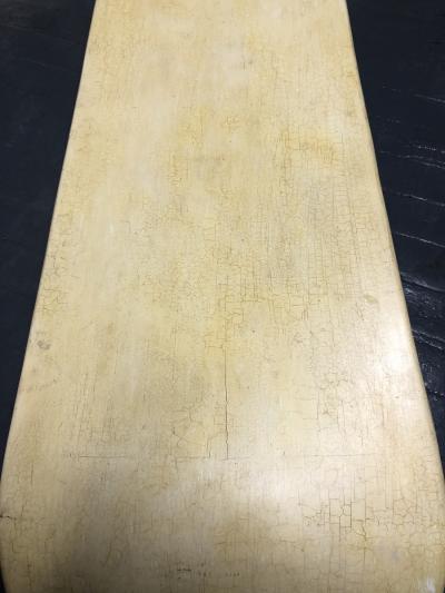 Wooden Scroll Coffee Table with Crackle Finish