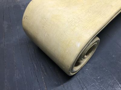 Wooden Scroll Coffee Table with Crackle Finish