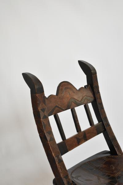 Wooden Senoufo chair 1960s 
