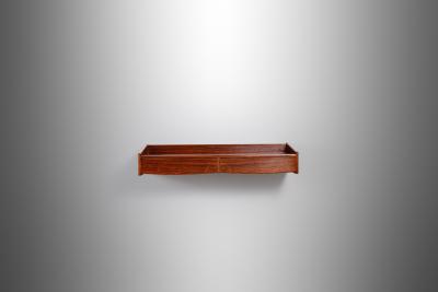 Wooden Wall Mounted Console with Double Drawers Europe Mid 20th Century