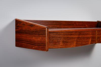 Wooden Wall Mounted Console with Double Drawers Europe Mid 20th Century
