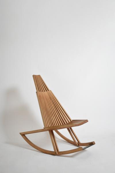 Wooden rocking chair 1980s 