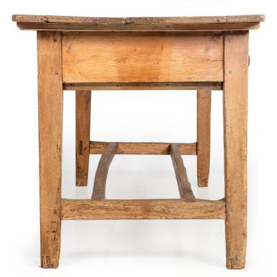 Worn and Patinated English Antique Pine Tavern Table Desk