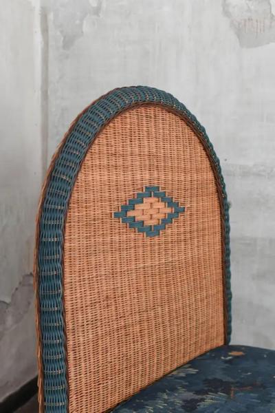 Woven Rattan Single Bed 1980