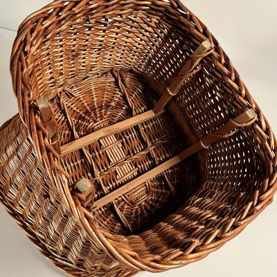 Woven Rattan Wicker Barrel Chair with Shearling Pad