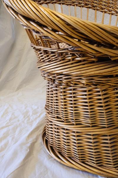Woven Wicker Armchair 1970s