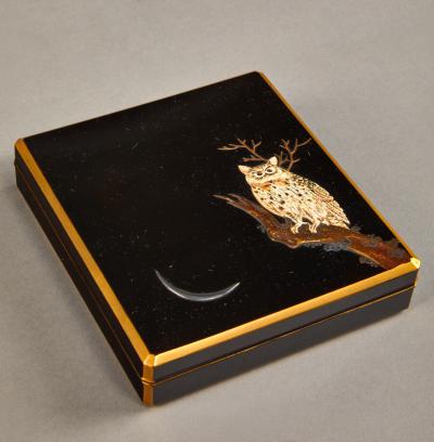Writing Box Suzuribako with Owl Motif