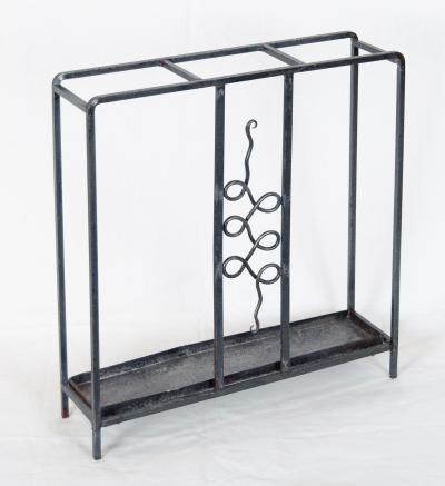 Wrought Iron Art Deco Umbrella Stand