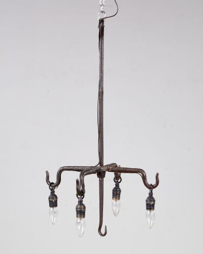 Wrought Iron Hanging Hook Chandelier