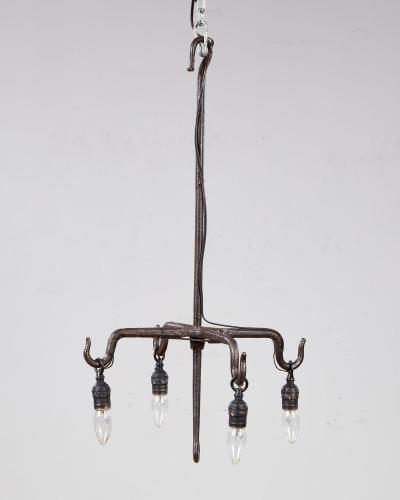 Wrought Iron Hanging Hook Chandelier